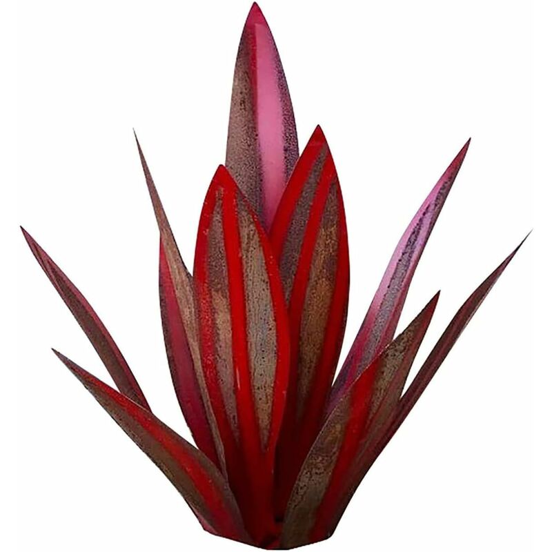 Ornements de Plante d'agave en Fer forgé Ornements de Jardin d'agave Ornements de Jardin de Jardin (27cm) (Color : rouge) - Rhafayre