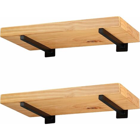RHAFAYRE Soporte de estante industrial Soporte de estante de pared retro - Soportes de estante retro de metal con tornillos Estante de pared Abrazadera de piso Fontanería Steampunk rural (40 cm 4 piez