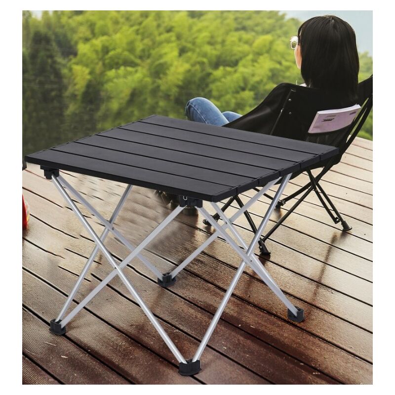 Rhafayre - Table de Camping Portable en Aluminium Léger, Facile à Transporter, Parfaite pour le Camping, le Pique-nique, la Cuisine, le Jardin, la