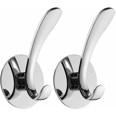 RHAFAYRE Toalla Albornoz Gancho Acero inoxidable Sin perforación Baño Cocina Superficie pulida 2PCS