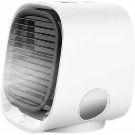 RHAFAYRE Ventilador enfriador de aire Aire acondicionado portátil Ventilador de enfriamiento de aire de escritorio Humidificador Purificador Oficina Dormitorio Enfriador de agua de verano,Blanco