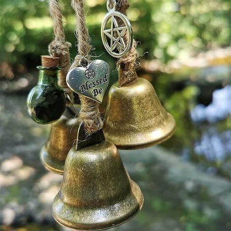 Witch Bells Door Knob Hanger Witchcraft Decor Wind Chimes Magic Home  Witch's Protection Bells Witch Door Knocker For Boho Decor