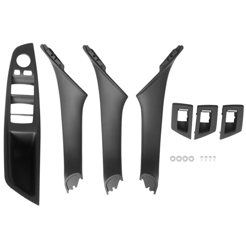 Image of RHD Auto Innentürgriff Innenverkleidung Pull Trim Abdeckung für - 5 Serie F10 F11 520 525 Schwarz
