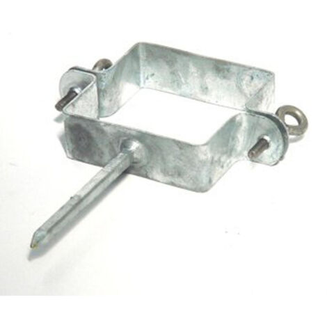 Rheinzink collier de serrage à charnière pour tuyau carré 80x80mm galvanisé