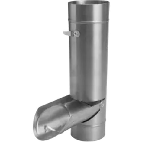 RHEINZINK robinet de cuve walsblank 80mm avec récupérateur d'eau en inox