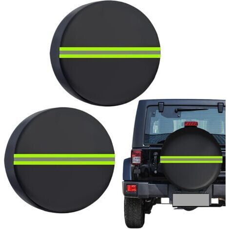 RHG 2pcs Housses De Pneus De Voiture ,Protecteur Anti-Vent Impermeable Poussiere Reflet,Protector Anti-Poussière Étanche Réfléchissant pour Extérieur,Voyage Garage Remorque Camping Parking Maison Cara