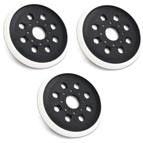RHG 3 Pièces 125mm Plateau de Ponçage pour Bosch  PEX 220 A ,PEX 220 AE, pour Skil 7402 Skil 7490, 8 Trous Auto-Agrippants, Disques de Ponçage pour Ponceuse Excentrique
