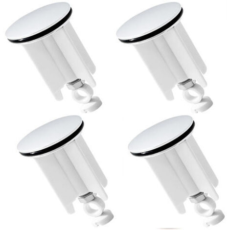 RHG 4 Pièce Bouchon Lavabo Salle de Bain, 40mm Durable Bouchon Evier Cuisine Universel dans Tous Les éviers Standard Tels Que Les éviers de Salle de Bains Les éviers de Cuisine