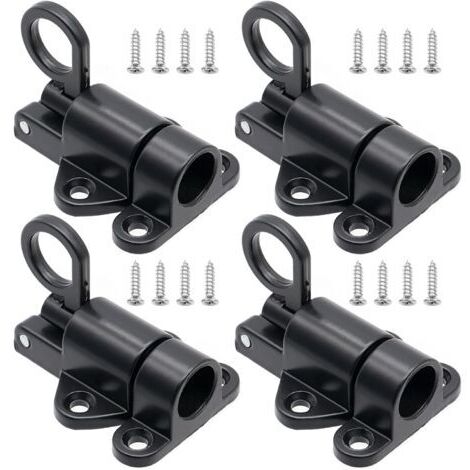 RHG 4 Pièces Loquet de Porte en Alliage D'Aluminium, Ensembles Loquet à Fermeture Automatique, Verrou Porte à Rebond avec Vis, pour Fenêtres, Portes en Bois, Portes D'armoires, Portes-fenêtres, Pender