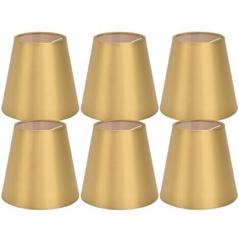RHG 6 pièces E14 abat-jour tissu abat-jour lampe de Table plafonnier abat-jour pour chambre salon or PX153