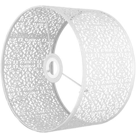 RHG Abat-jour moderne en fer creux 25cmHauteur 16cmCompatible E14 E27Décoration intérieure avec motifs sculptés au laser
