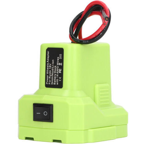 RHG Adaptateur de batterie au Lithium, convertisseur de batterie pour outils électriques, fil 14awg, pour série Ryobi 18V One+