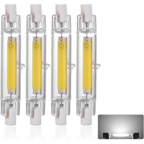 RHG Ampoule LED R7S 78mm 20W Blanc Froid 6000K, 1500LM, Équivalent Lampe Halogène J78 200W, Dimmable, 360 Degrés Linéaire Ampoule 20W R7S 78mm Slim COB LED, 4PCS