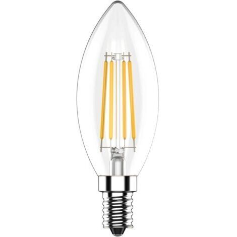 RHG Ampoules Bougie LED E14,4W Équivalent Ampoule Incandescente 40W,Blanc Chaud 2700K,400LM, CRI 80,Lot de 5 [Classe énergétique D]