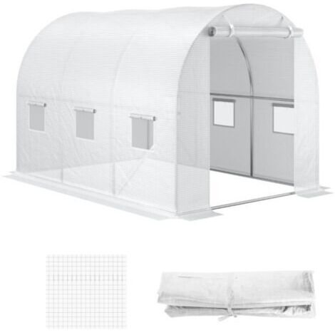 RHG Bâche de Rechange pour Serre 300 x 200 x 200 cm, Toiture Transparente Résistante aux Intempéries, Protection Durable pour Abri de Jardin et Serre de Culture