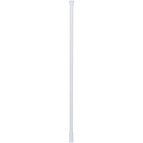 RHG Barre de rideau de douche télescopique extensible à ressort 55‑90cm pour salle de bain et fenêtre