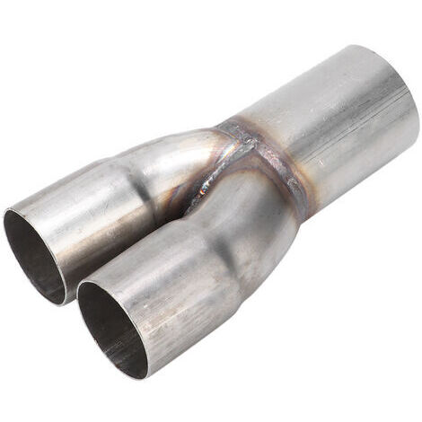 RHG Collecteur de tuyau d'échappement en acier inoxydable, Double entrée de 2 pouces, sortie simple de 2,5 pouces