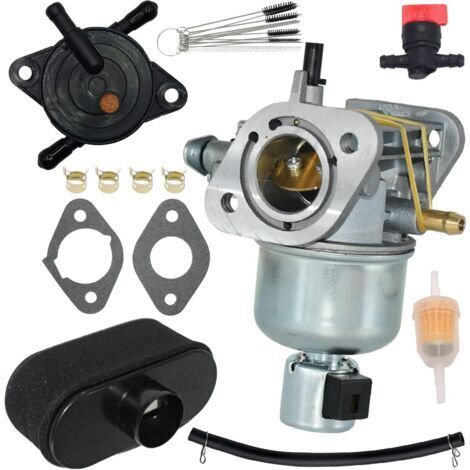 RHG Compatible avec carburateur 15004-0818 avec filtre à air et pompe à carburant pour moteur Kawasaki spécifique FS481V FH580V FS541V FR600V FS600V 15004-0827 15004-0822 15004-7060 15004-7053