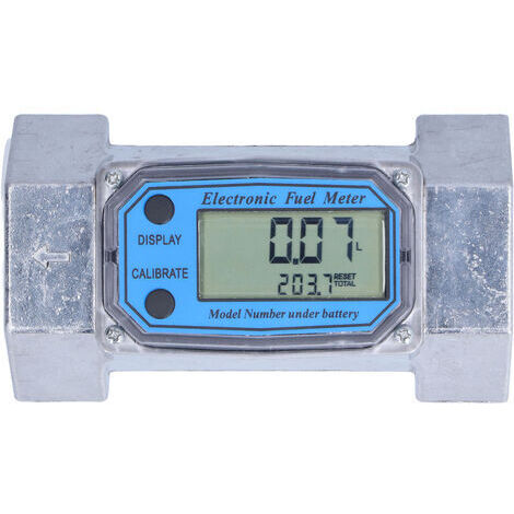 RHG Compteur de débit turbine électronique numérique pour carburant, liquide, eau, gaz, huile, flowmètre 2 pouces 2.3V-3.3V LLW-50