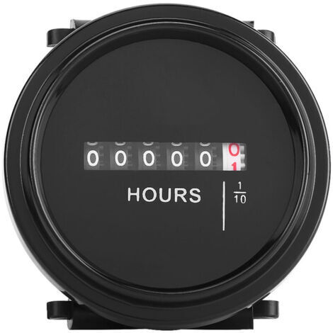RHG Compteur horaire mécanique rond DC 8-80V, minuterie, pour moteur de bateau, camion de voiture