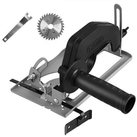 RHG Conversion d'une meuleuse d'angle en support de machine à découper, profondeur de coupe réglable de 0 à 40 mm, adaptée aux meuleuses d'angle des séries 100-125
