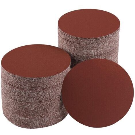 RHG Disques Abrasifs 123mm Grain 600 Papier Poncer 100 Pièces no Trous Disque Poncage pour Ponceuse Excentrique