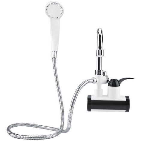 RHG Distributeur Instantané D'eau Chaude Et Froide, Chauffe-Eau Affichage de la température du Robinet de Chauffage + pommeau de Douche, 3000 W, EU