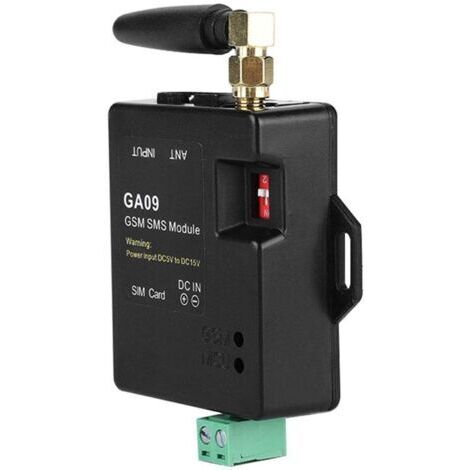 RHG GSM Système d'Alarme sans Fil, Mini Antenne de Boîte d'Alarme GA09 Intelligent SMS Texte Appel Alarme Automatique pour Domicile, Usine Industriel, Entrepôt, Salle de Contrôle