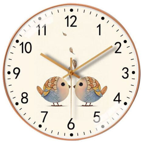 RHG Horloge murale sans tic-tac 8 pouces, Style Simple, mouvement à Quartz, décoration de la maison pour chambre à coucher et salon