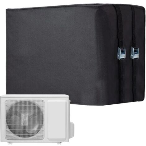 RHG Housse Hiver Climatiseur,Housse de Protection Imperméable pour Extérieur,avec Boucles Ajustables Isolation pour Unité Condenseur Compresseur(65x45.5x52cm)