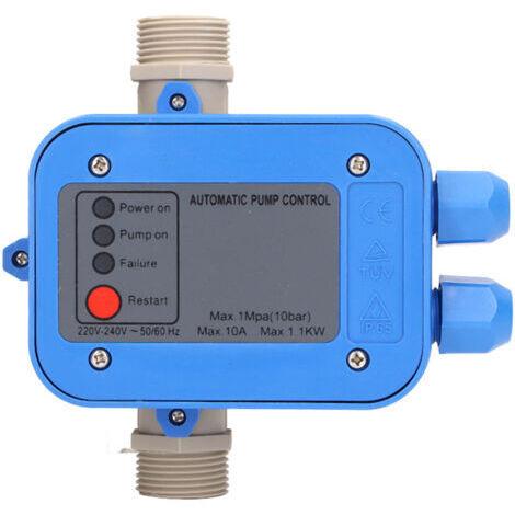 RHG Interrupteur de contrôle de pression de pompe à eau, 1,5bar-3,0bar, étanche, contrôleur réglable, bleu gris, 220V-240V, 1,1kw