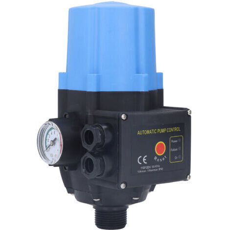 RHG Interrupteur de contrôle de pression de pompe à eau, étanche, réglable, automatique, contrôleur électronique bleu, 0,75 kw, 110V-120V