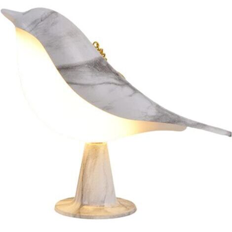 RHG Lampe de table LED en forme d'oiseau, 3 modes, lampe de chevet tactile à intensité variable, lampe de lecture avec aromathérapie, lampe de bureau, veilleuse rechargeable par USB pour chambre à