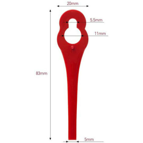 RHG Lot de 100 Lames en Plastique de Rechange pour Coupe Bordure Florabest LIDL FRTA 20 A1,FAT 18B3, FRT18A