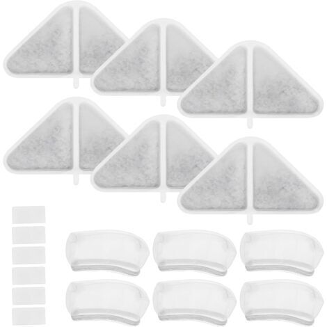 RHG Lot de 18 filtres de Rechange pour Fontaine à Eau pour Chat - Filtres à Charbon Actif compatibles avec Les fontaines à Eau 1.8GAL 7L pour Chien et Chat