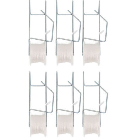 RHG Lot de 6 crochets pour plantes avec fil de fer galvanisé de 15 mètres (49,2 pieds), support stable pour plantes grimpantes, kit de palissage pour serres et exploitations agricoles