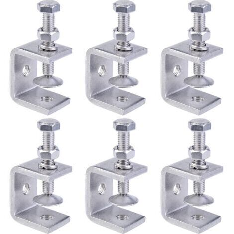 RHG Lot de 6 petites pinces en C en acier inoxydable, 15-38 mm en Acier Inoxydable, ensemble de pinces en C pour Soudage Charpentier Montage Domestique, l'Ébénisterie