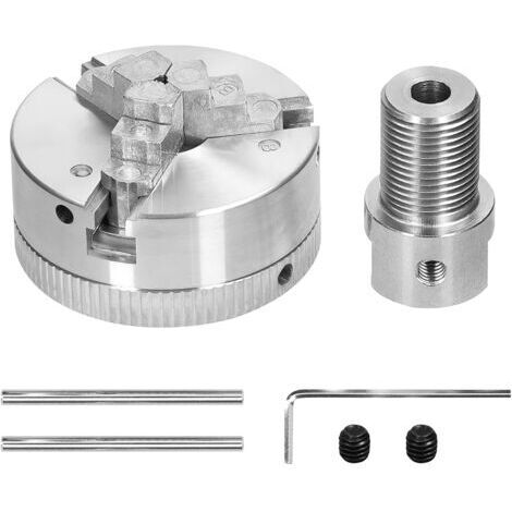 RHG Mandrin de tour 3/4 mors, centrage manuel, boulon de montage pour rectifieuse, fraiseuse, toureuse