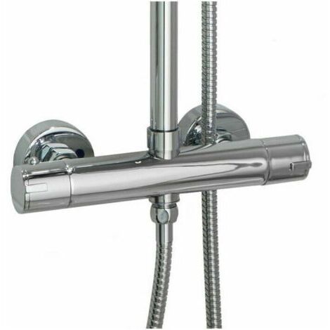 RHG Mitigeur thermostatique rond double sortie pour colonne douche - chromé