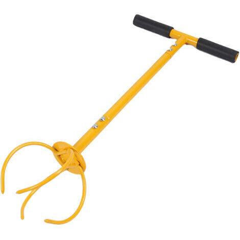 RHG Motoculteur à main en acier inoxydable avec griffes, aérateur de sol pour massifs de fleurs, potagers et vergers