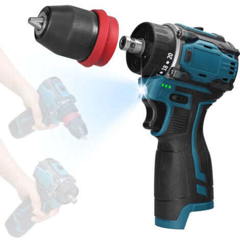 RHG Perceuse visseuse sans fil 18V 2en1 moteur brushless 45Nm