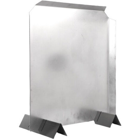 RHG Plaque arrière de cheminée en acier inoxydable, déflecteur de chaleur réglable avec support, pour la protection murale