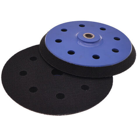 RHG Plateau de ponçage 180mm, 8 trous, MOYEN, pour disque abrasif, Accessoire pour Ponceuse Excentrique(2 articles)