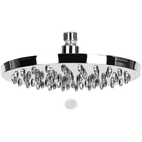 RHG Pommeau de douche rond de 8 pouces en acier inoxydable amovible pour salle de bain, tête de pluie à haute pression, filetage G1/2 pour montage mural au plafond