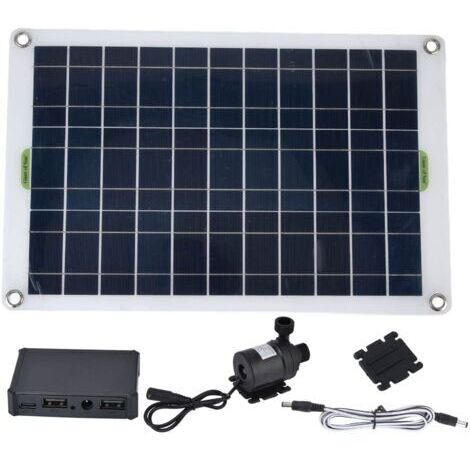 RHG Pompe submersible solaire 800L/hPanneau 50W 12VPour petits étangs, aquariums, fontainesMatériaux silicone et plastique