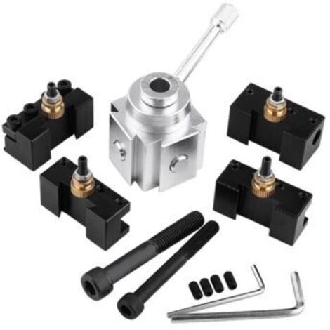 RHG Porte-outils en aluminium pour mini-toursChangement rapideUsinage précis : tournage, moletage, perçageCompatible avec plusieurs modèles