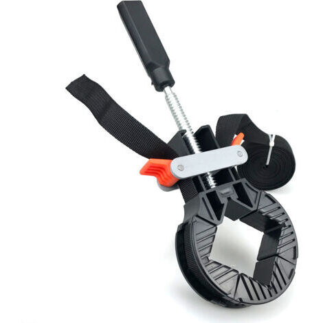 RHG Presse à Cadre 4 Coins, 4m de Cadre Réglable,Angle de sangle multifonctionnel,Outils de menuiserie pour tiroirs à cadres photo （Noir）