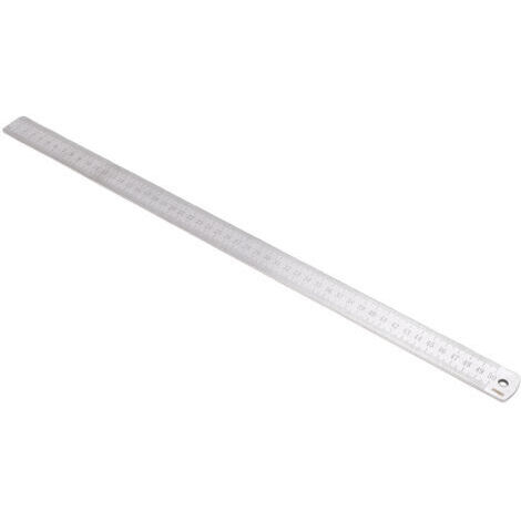 RHG Règle en acier 0-50 cm / 0-20 pouces, double graduation métrique et impériale, haute dureté, robuste, usage autodéfense, épaisse. Règle/bâton d'autodéfense en acier au manganèse épais trempé