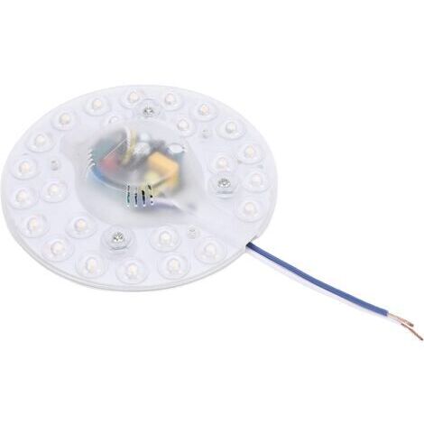 RHG Remplacement de l'éclairage LED pour ventilateur de plafond 12,5 cm (4,9 pouces) - 3 couleurs réglables - Fixation magnétique encastrée - Modèle rond