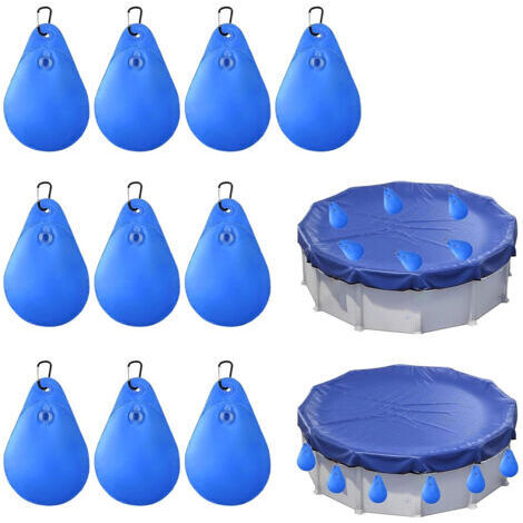 RHG Sacs d'eau Lourds pour Couverture de Piscine,10 Pièces Poids pour Abris de Piscine Enterrés,Accessoires pour Couverture de Piscine,Sacs à Eau de Piscine,pour AC à Eau de Piscine d'hiver